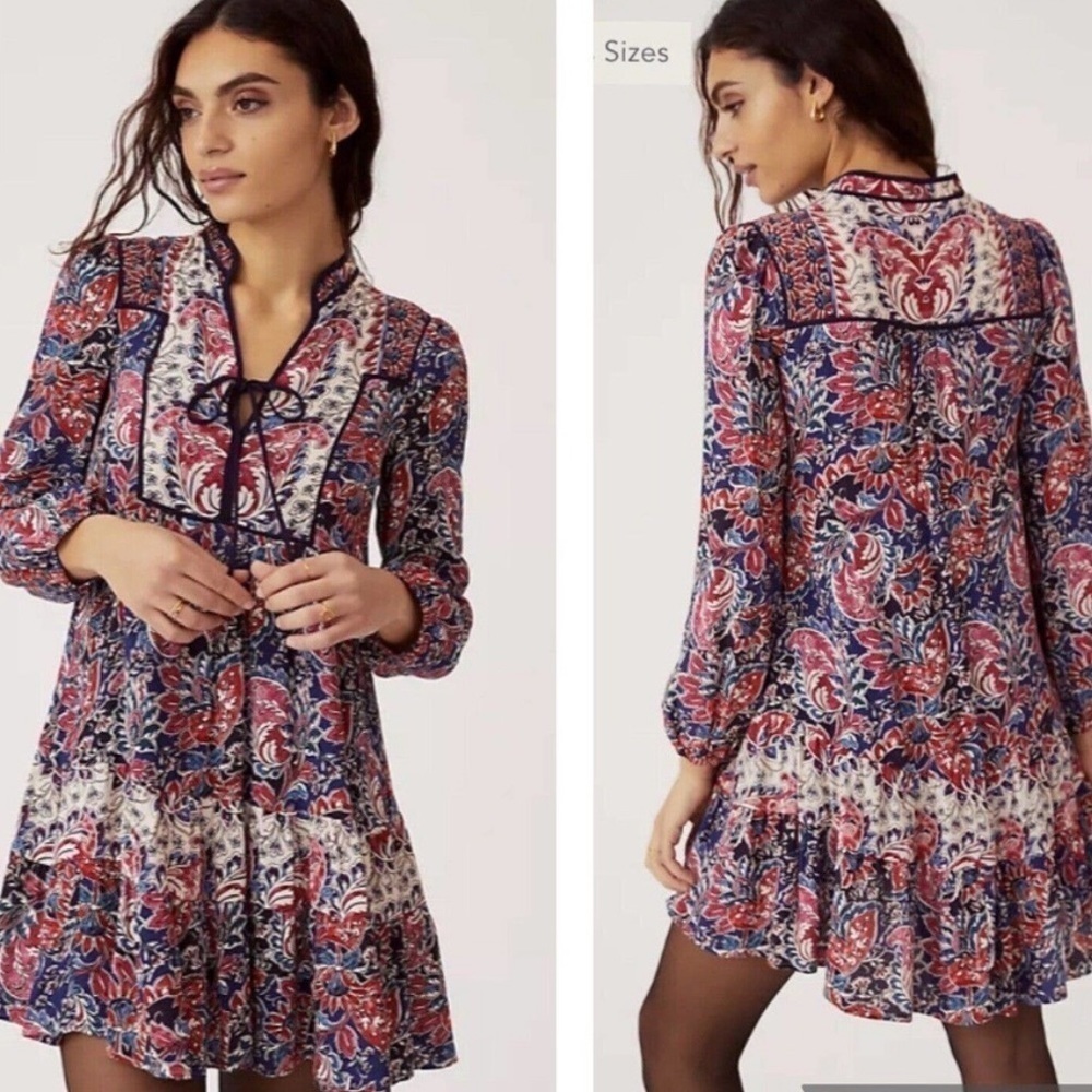 Anthropologie Spliced Tunic Dress Womens Large